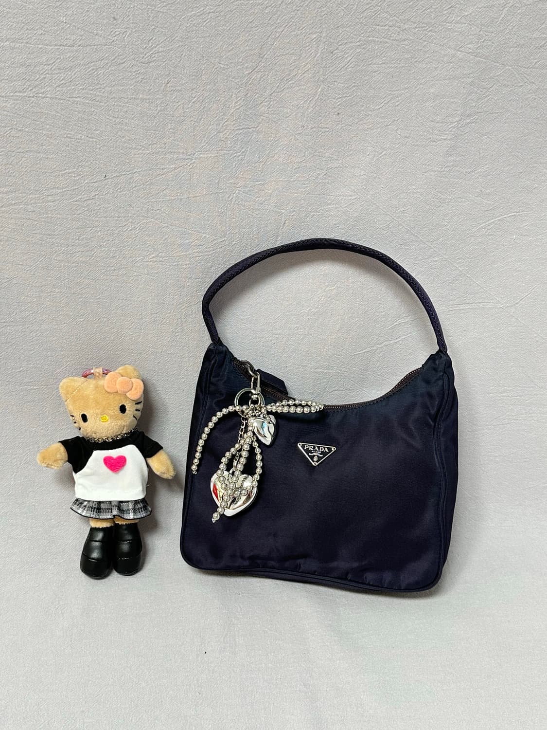 프라다 나일론 포코노 호보백 미니백 딥퍼플 y2k  상품이미지3