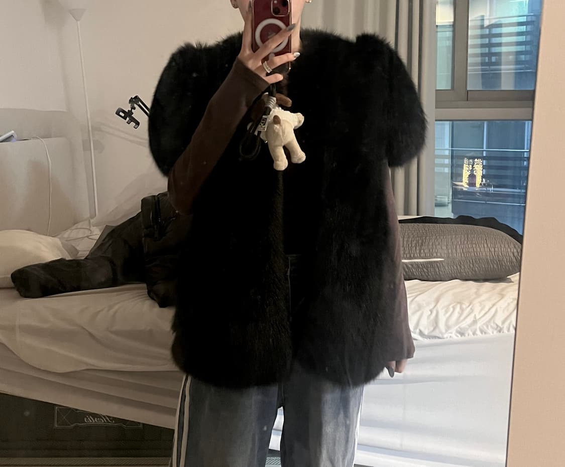 사가폭스 캡소매 통폭스 블랙 최상급버전 상품이미지6