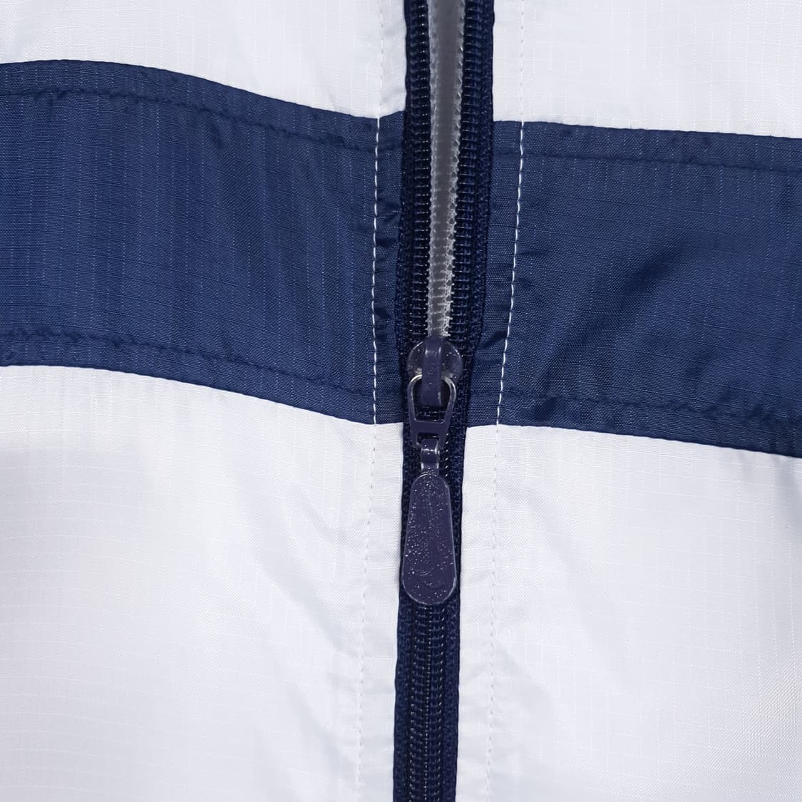 실측 XL 나이키 90s 희귀 스우시 올드스쿨 화이트네이비 바람막이 자켓 상품이미지5