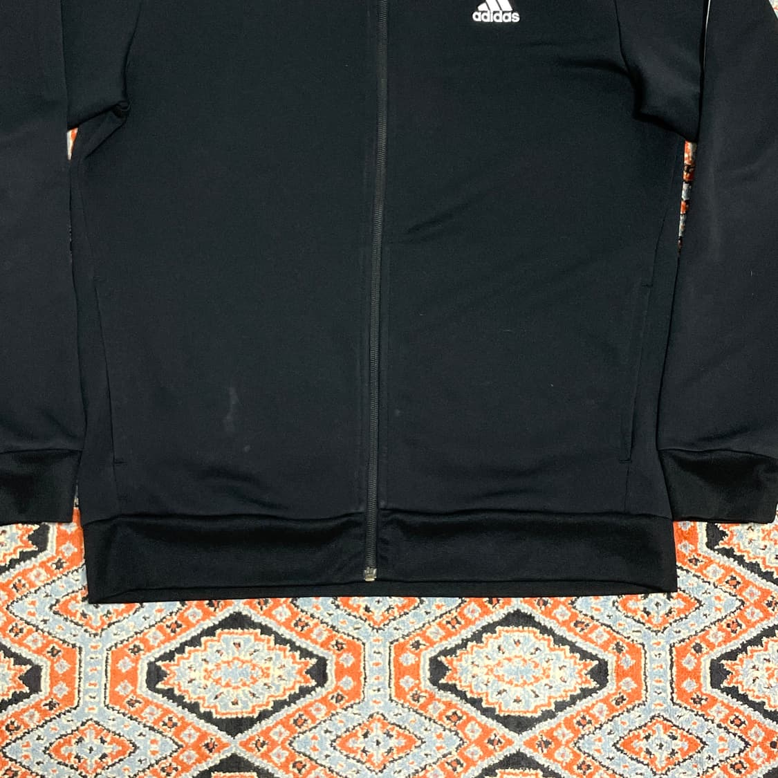 아디다스 삼각로고 블랙 집업져지 여성XL 상품이미지3