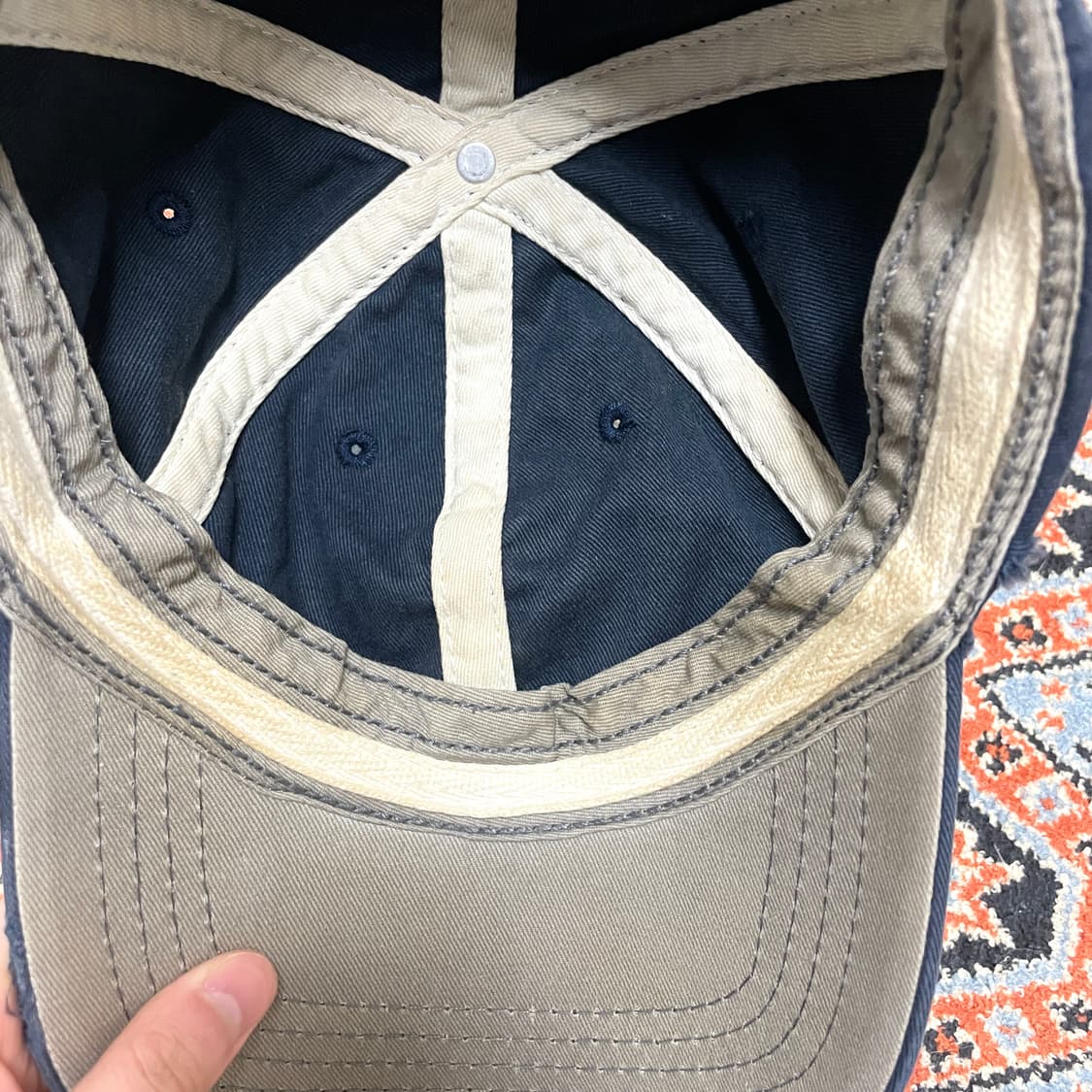 아베크롬비 스펠로고 네이비 빈티지 볼캡 L 상품이미지4