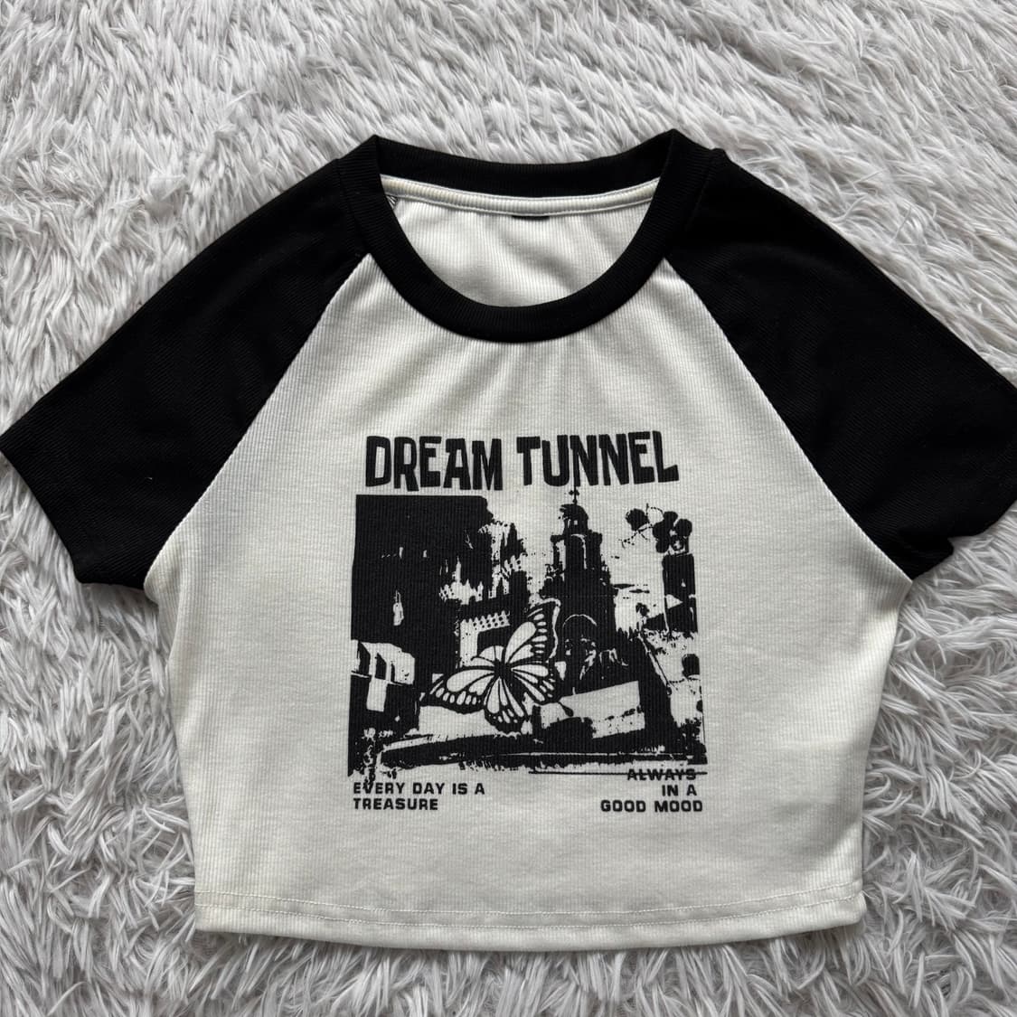 DREAM TUNNEL 일본빈티지 크롭 반팔 보세크롭티 보세반팔 S 38 상품이미지2