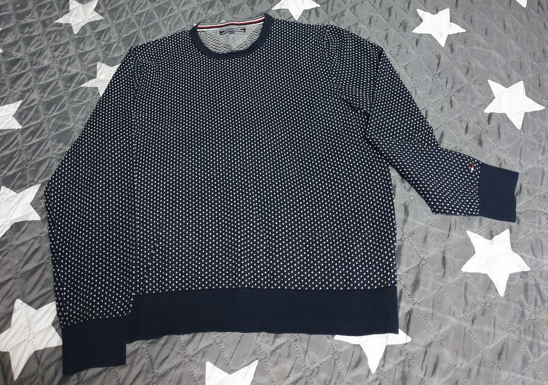 타미힐피거 도트패턴 코튼 롱슬리브 티셔츠  (XXL) 상품이미지1