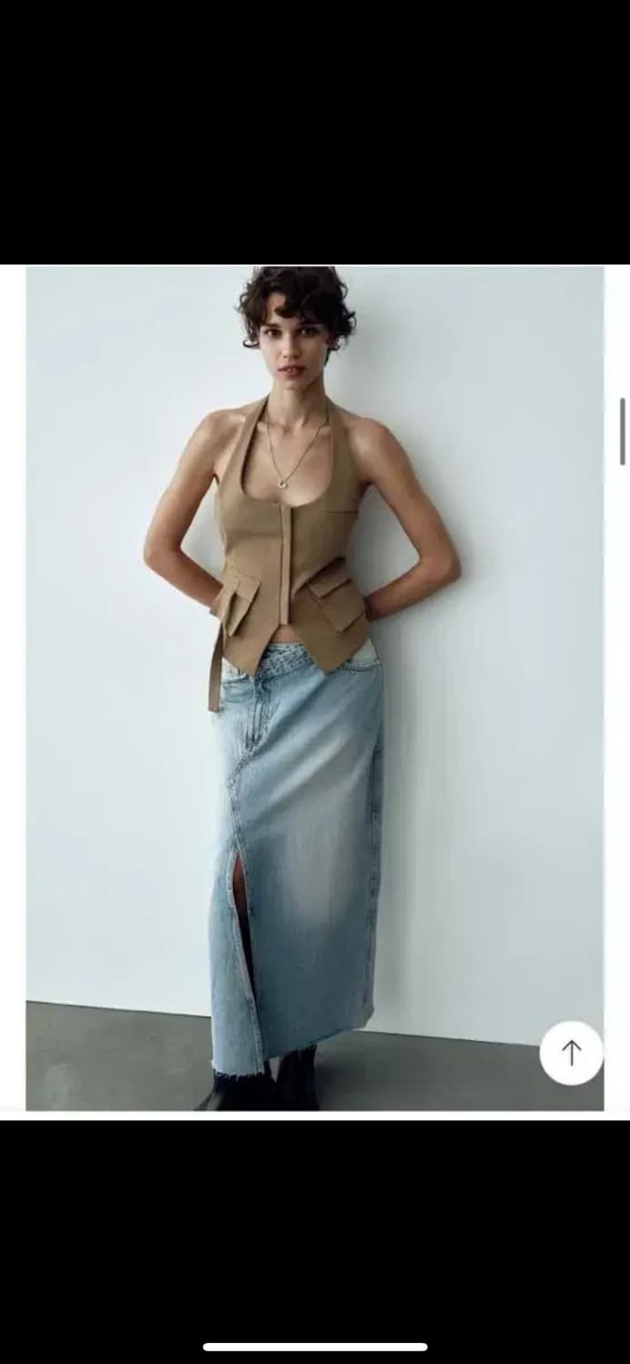 자라 TRF 데님 롱스커트 상품이미지2