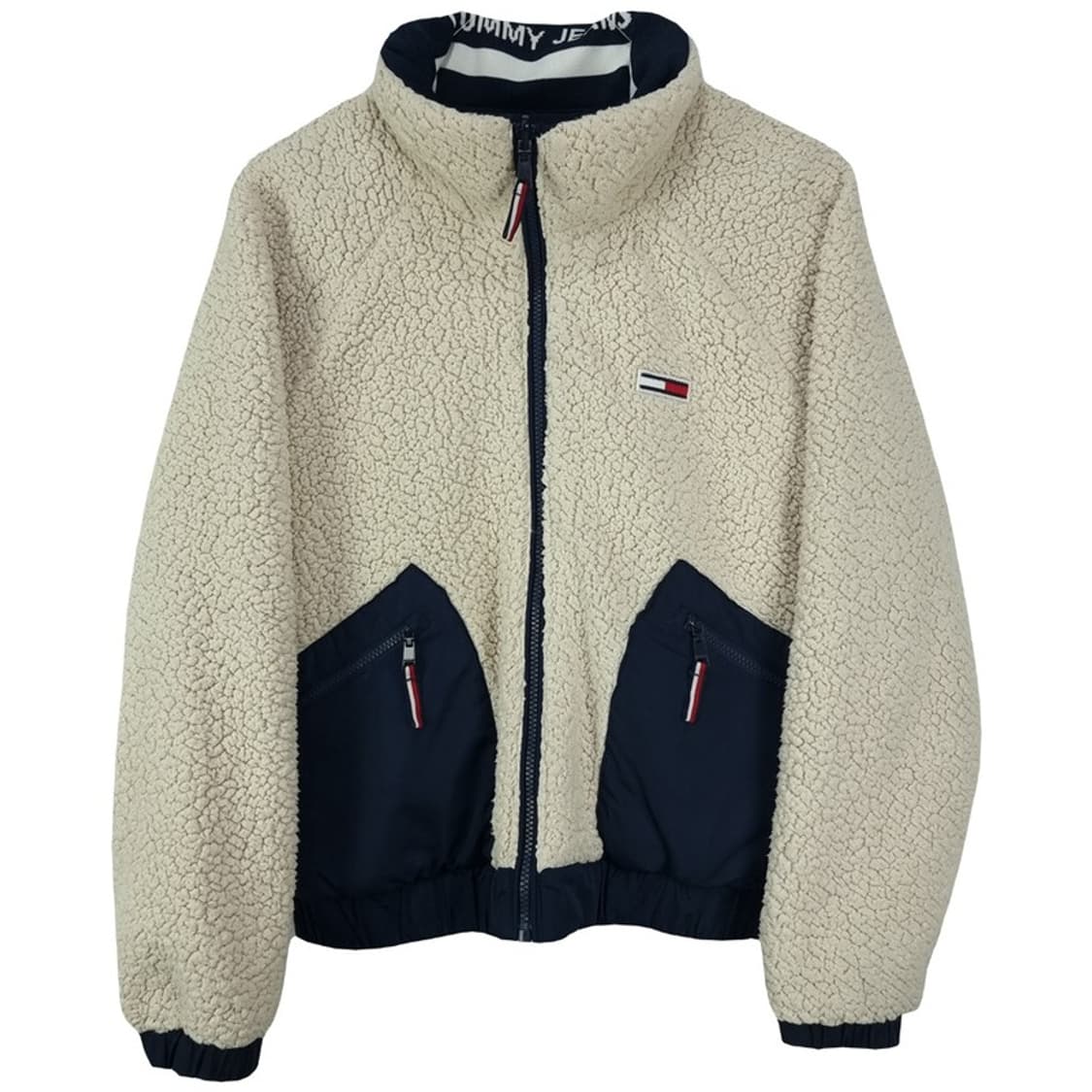 [타미힐피거] 리버시블 양면 바람막오 뽀글이 자켓 네이비 M19010 상품이미지5