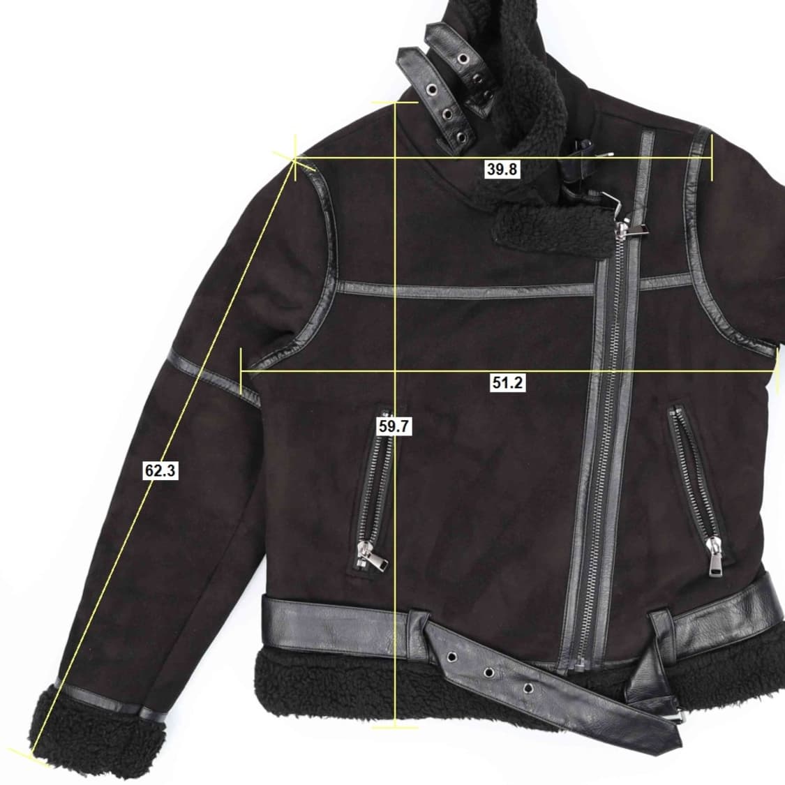 [US S] 자라 여성 블랙라벨 스웨이드 무스탕 자켓 3841 상품이미지7