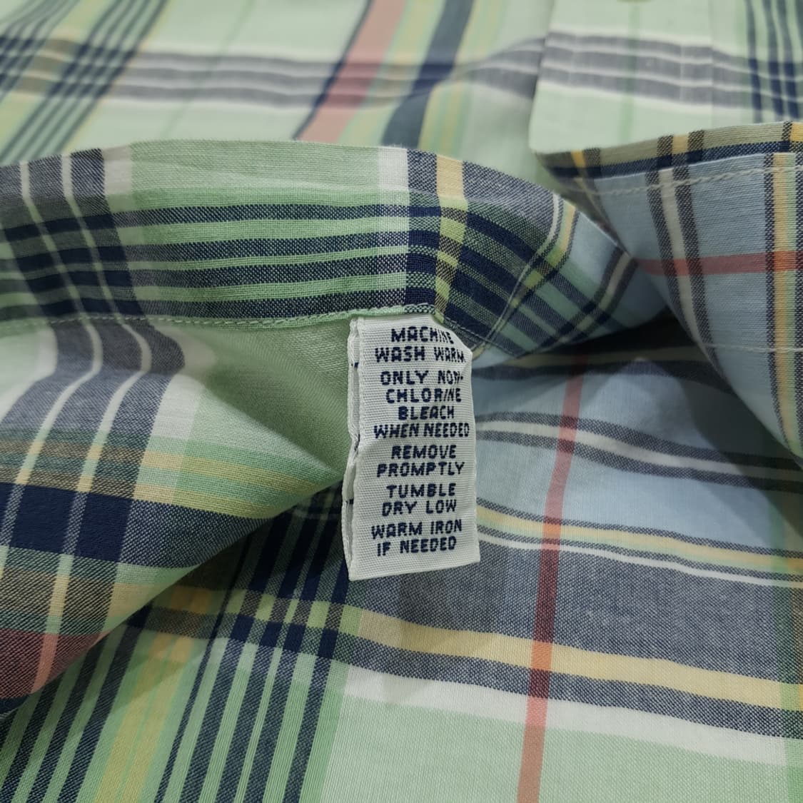 Co519 2XL 폴로 랄프로렌 파스텔그린 매드라스 반팔 셔츠 남방 상품이미지5
