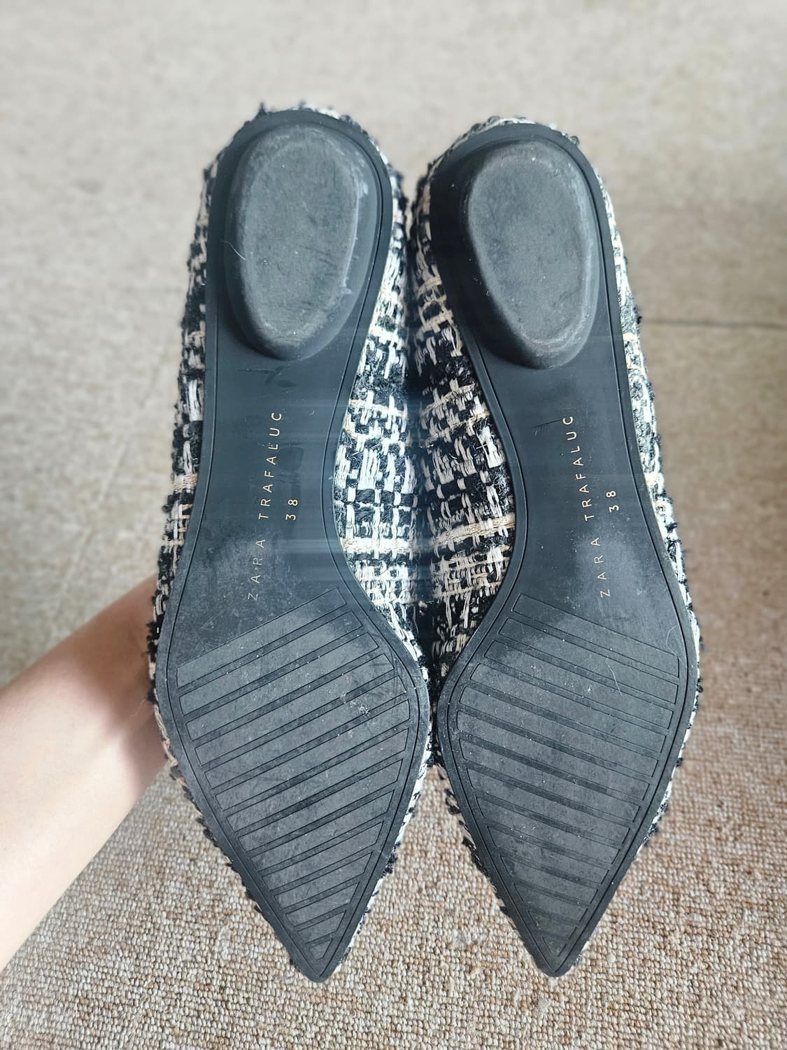 자라 트위드 플랫 38사이즈 상품이미지3