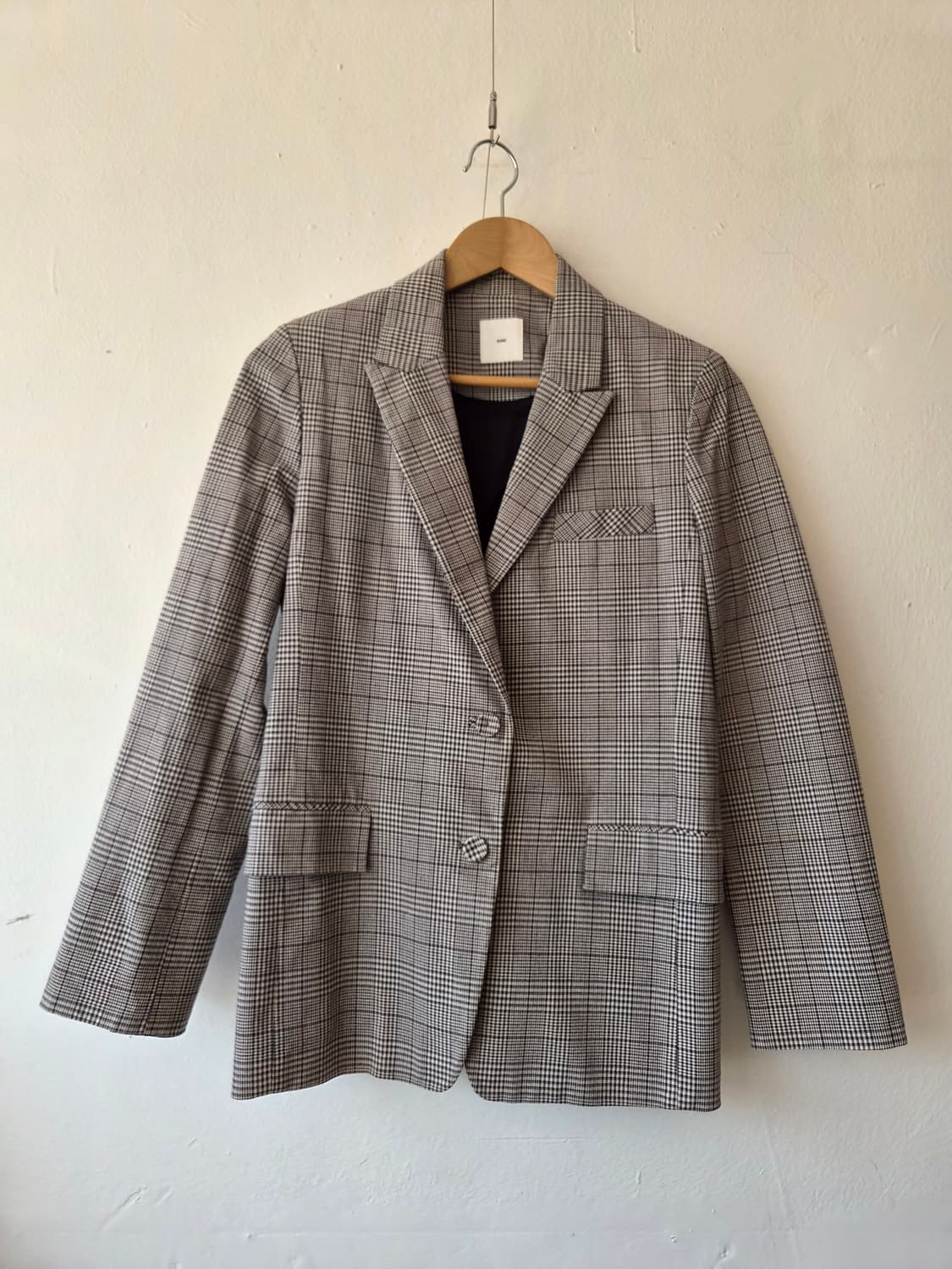 구호 KUHO 여성 체크블레이저미니멀오피스룩자켓 상품이미지2