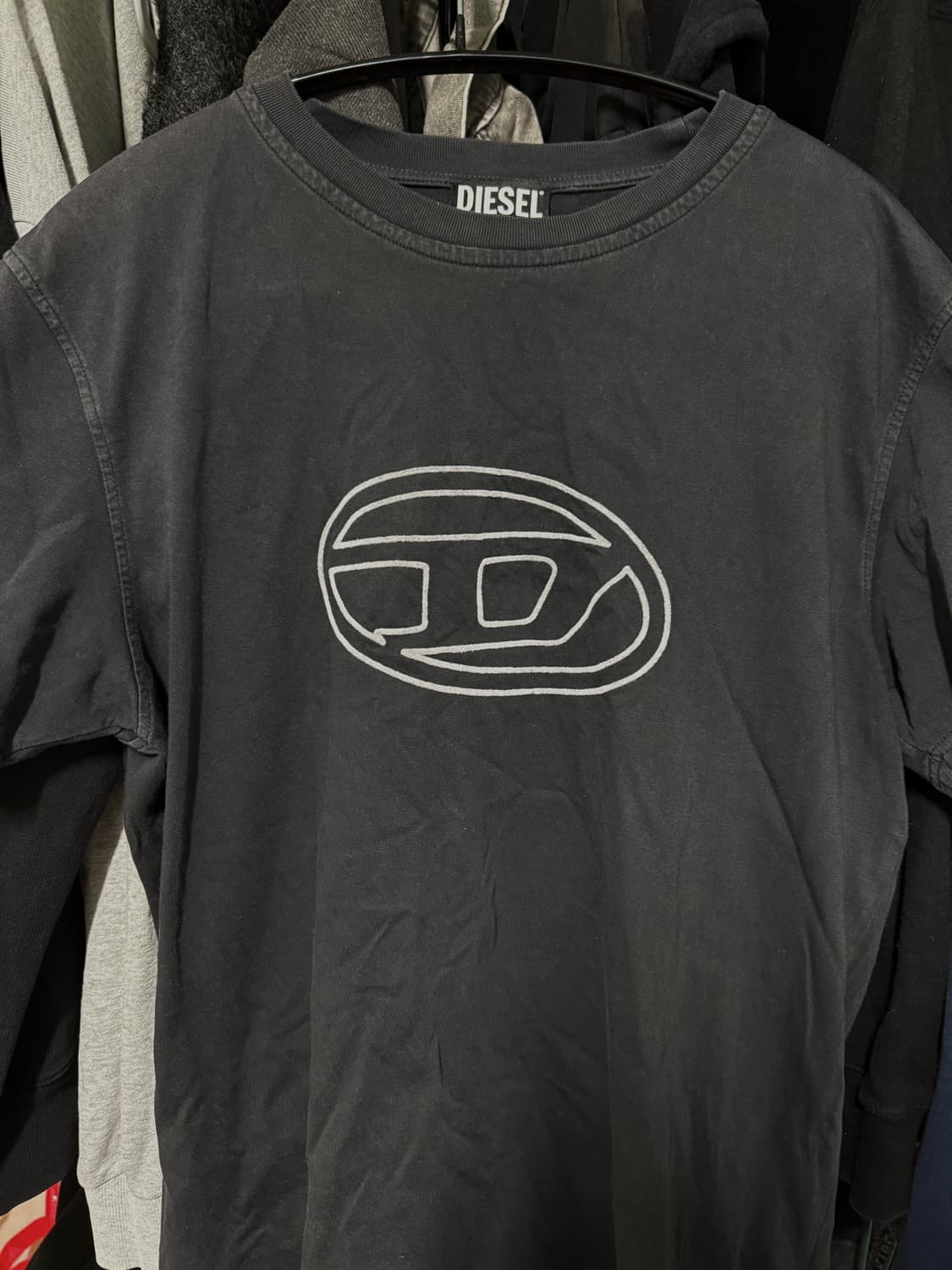 디젤 피카부 오발 로고 티셔츠 M 상품이미지1