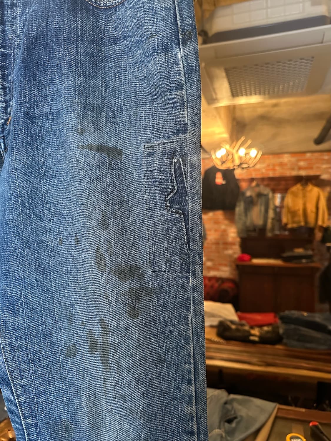 70s USA 빈티지 리바이스 517 66전기 부츠컷 데님 팬츠 상품이미지3