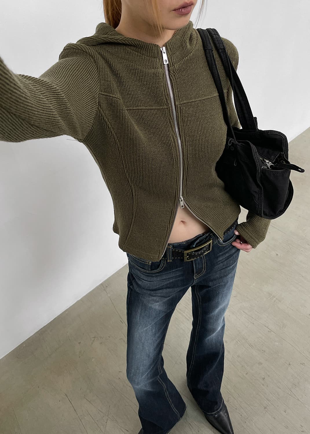 펠소네 골지 후드집업 상품이미지1