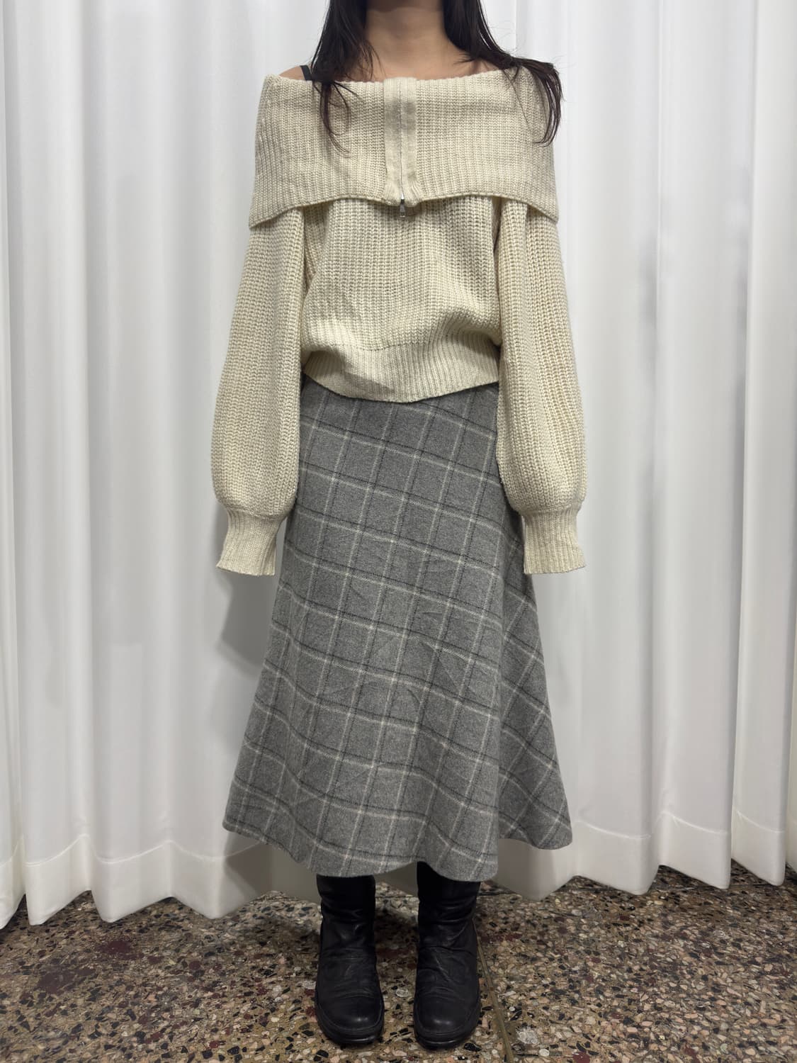 offshoulder Knit top 상품이미지3