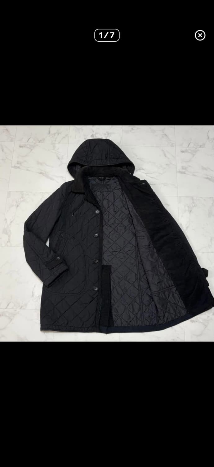 꼼데가르송 옴므 퀼팅 코듀로이 도킹 후드 코트 상품이미지1