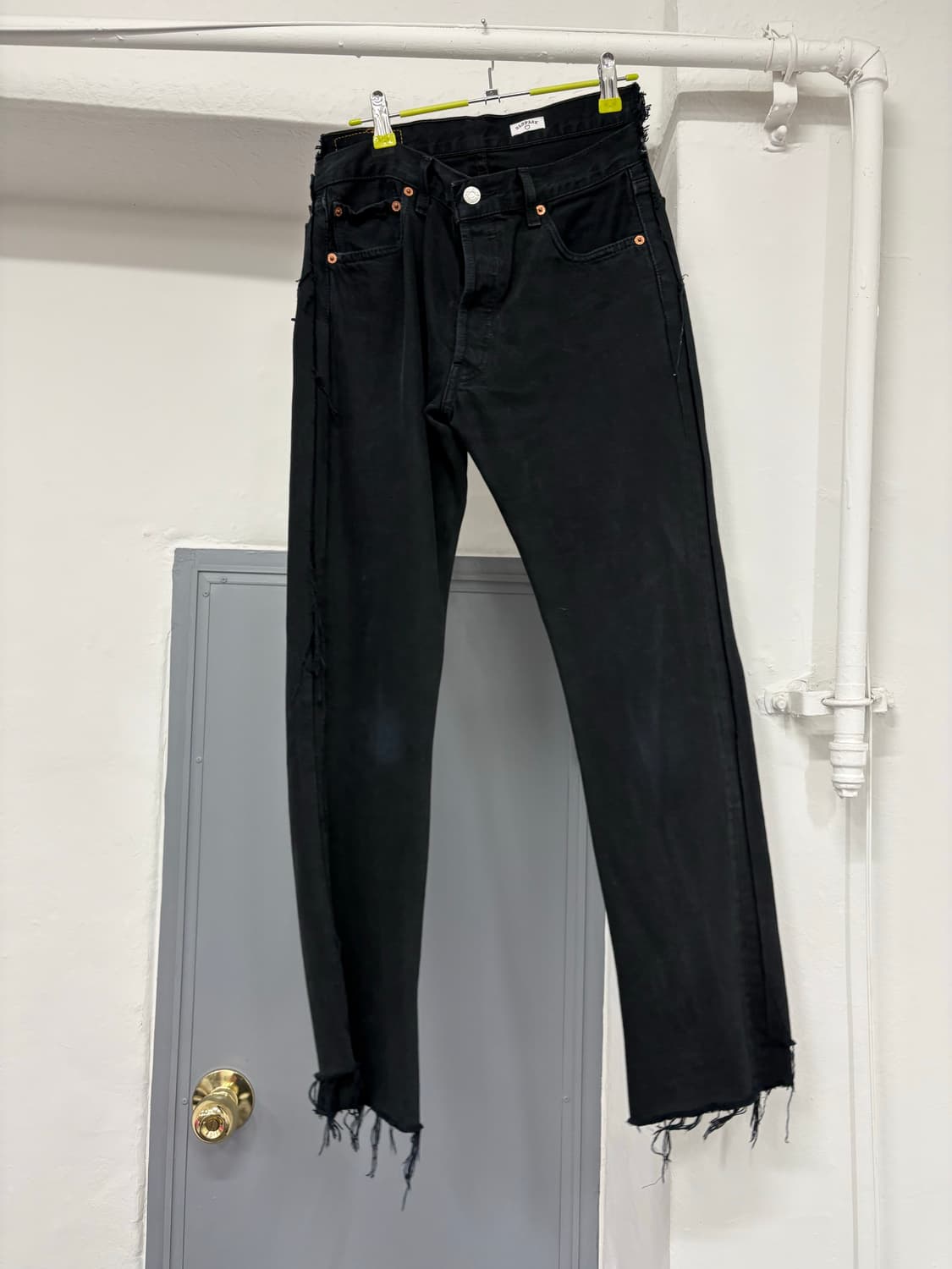 oldpark 블랙데님 뒷절개 디테일 상품이미지1