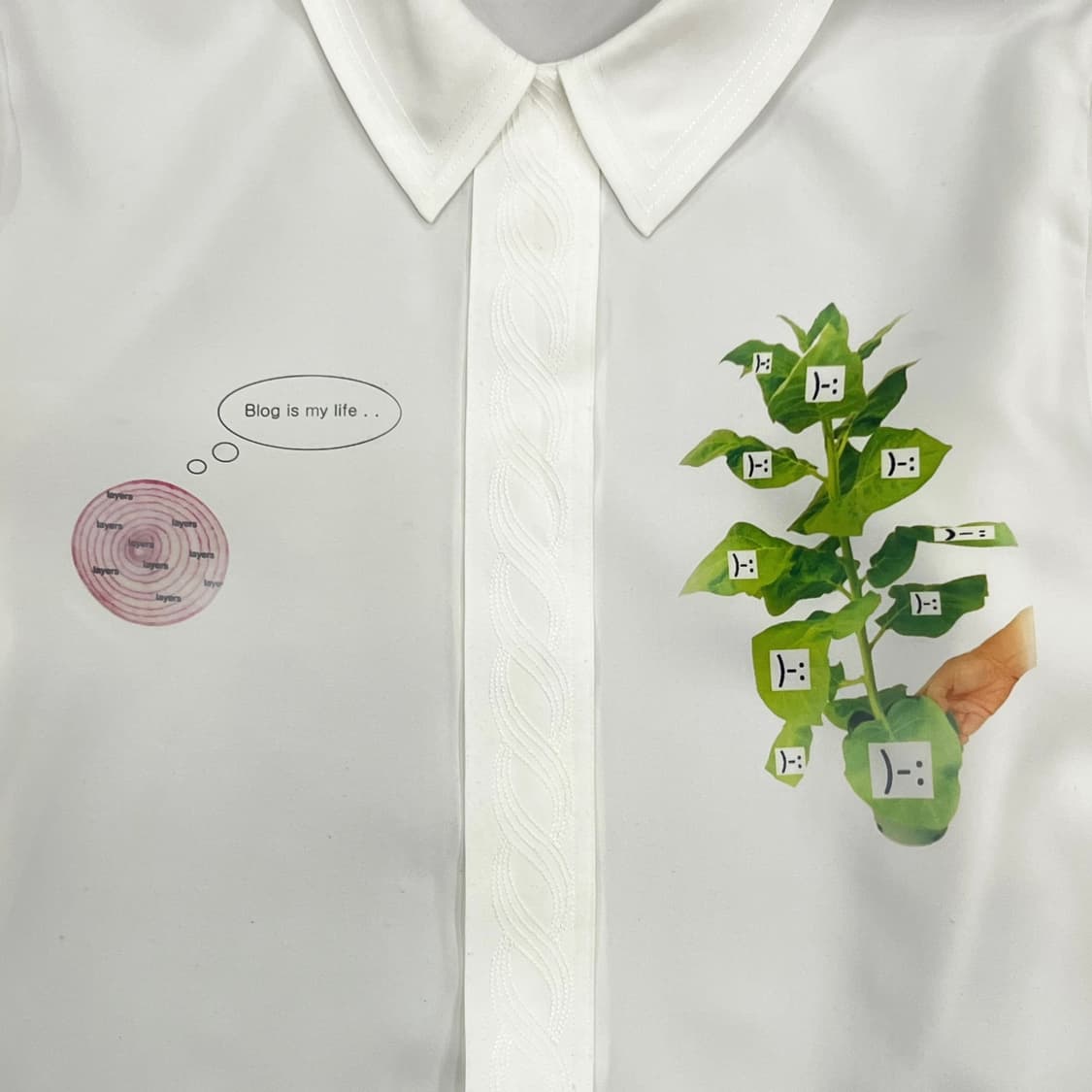 White Basic Onion Shirt 상품이미지5