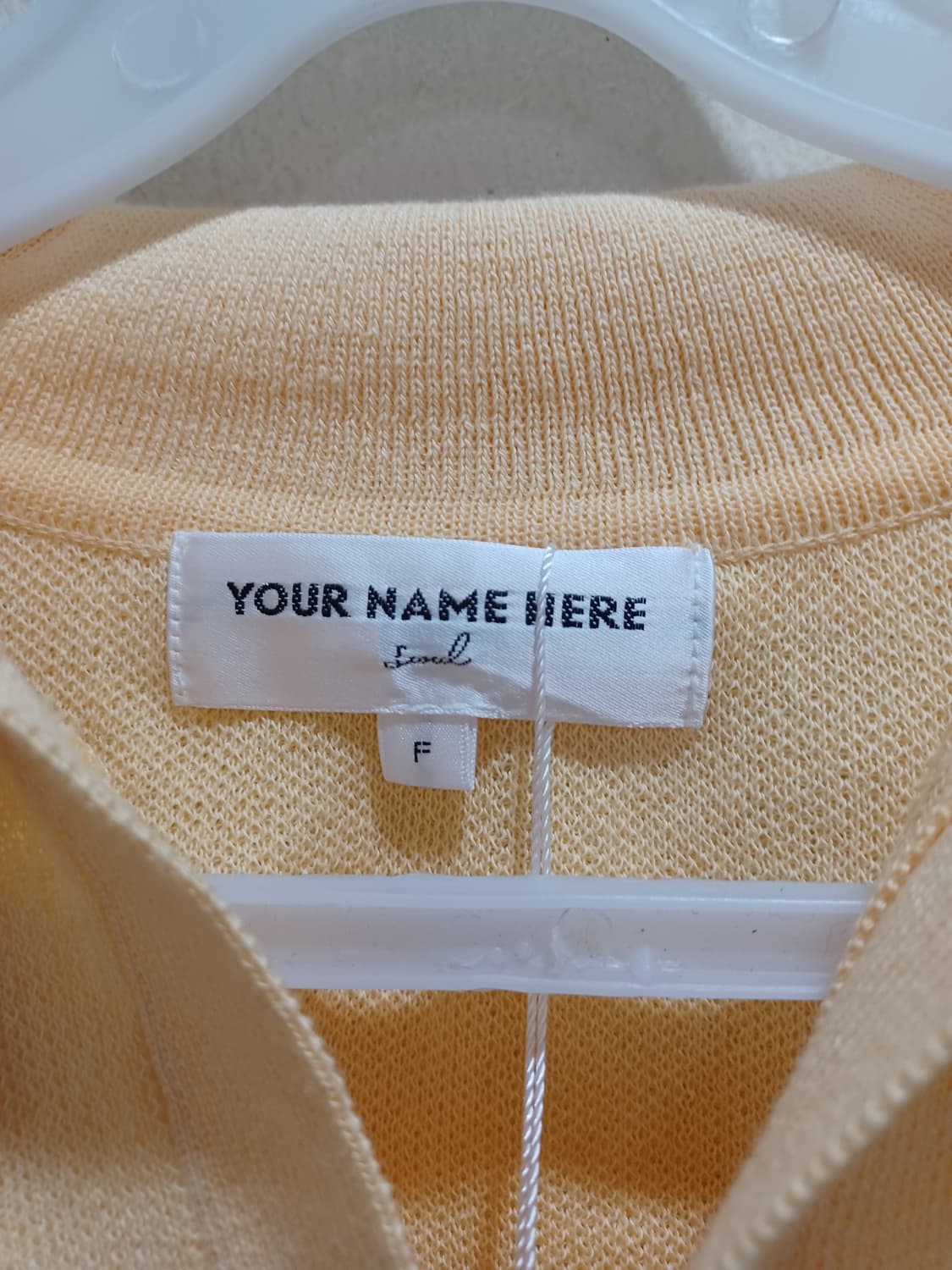 Your Name Here 유어네임히얼 노란색 카라 니트 상품이미지3