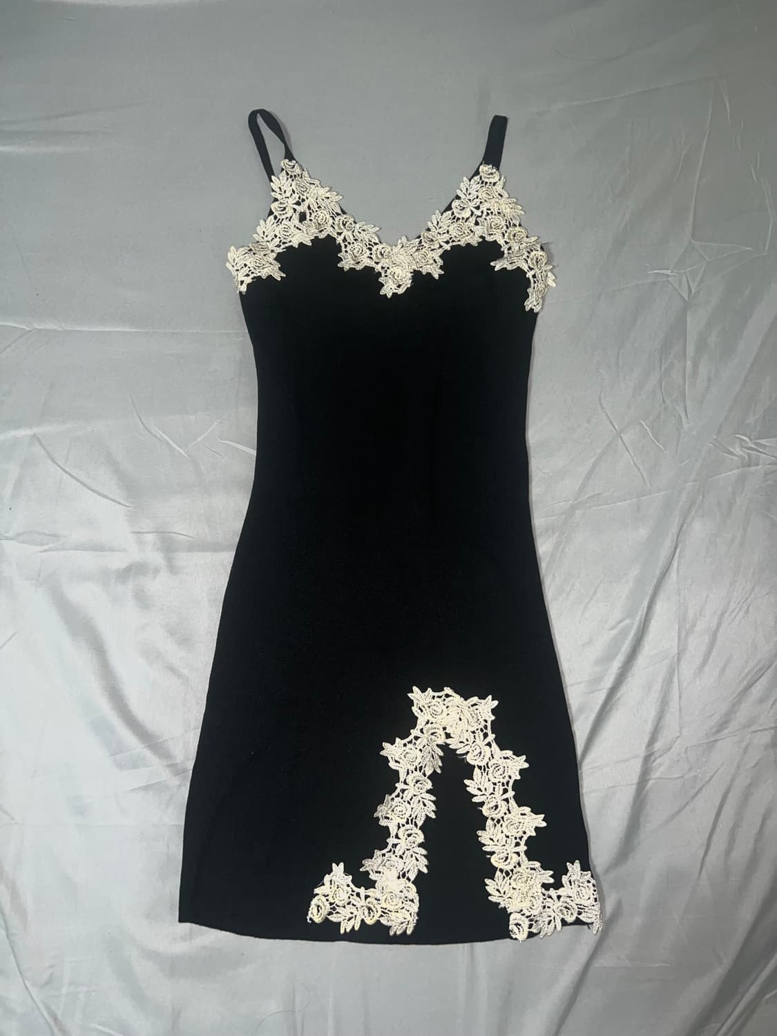 ✨vintage black flower lace dress✨ 상품이미지2