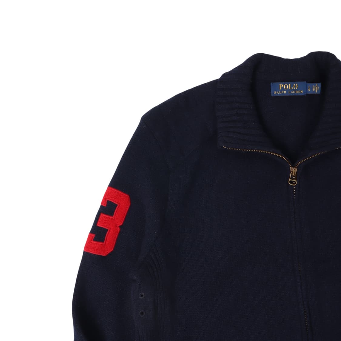 폴로 랄프로렌 네이비 빅포니 니트 집업 자켓 상품이미지3