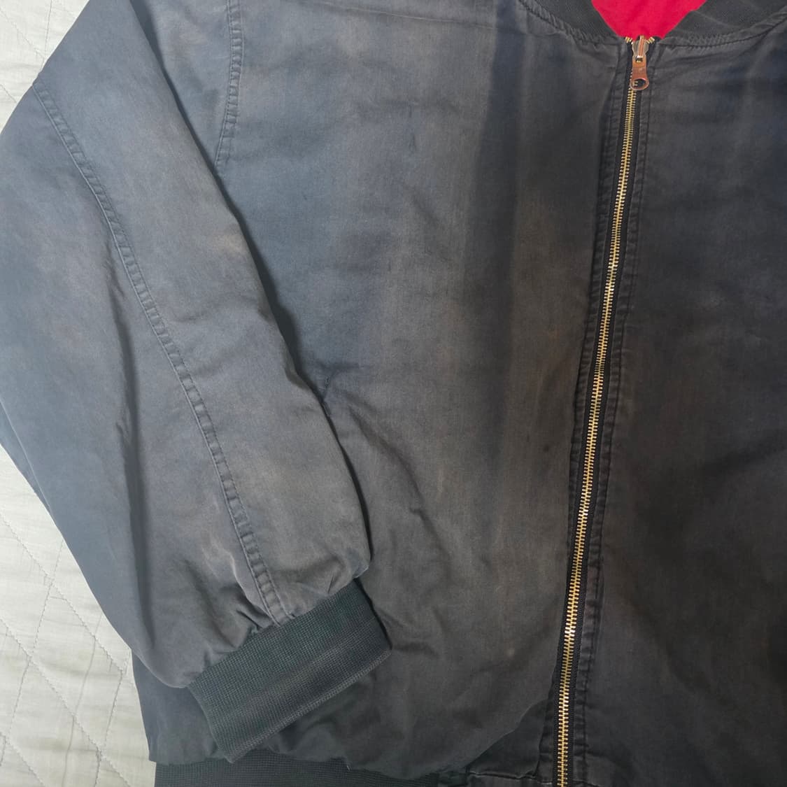 [XL] 90s 빈티지 말보로 리버시블 봄버 자켓 블랙/레드 트래쉬드 상품이미지5