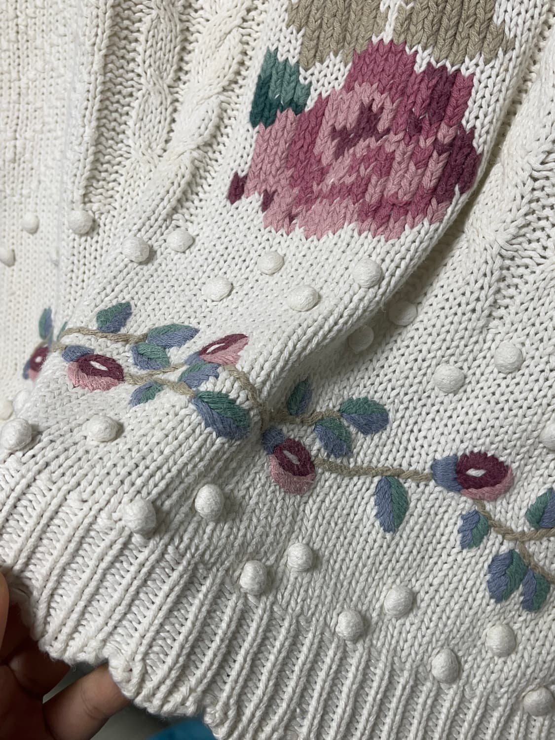 Gina Peters🌷플라워 빈티지 니트 vintage knit 상품이미지4