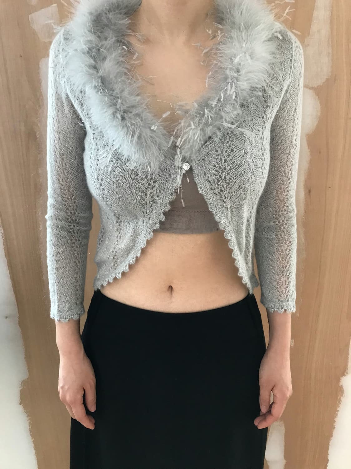 vintage grey mohair cardigan 상품이미지1