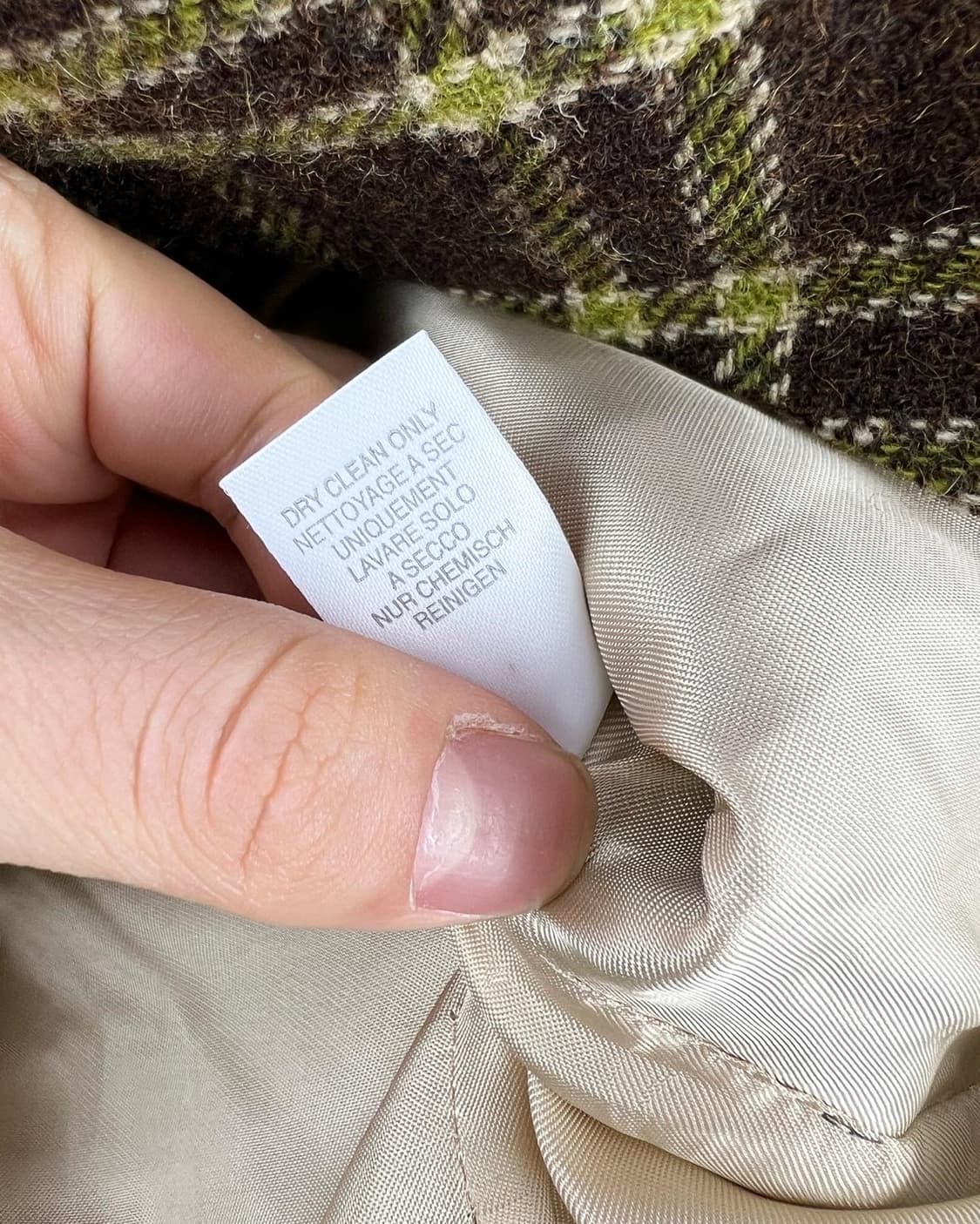 폴 스미스 브라운 체크 울 레이온 베스트 자켓 상품이미지8