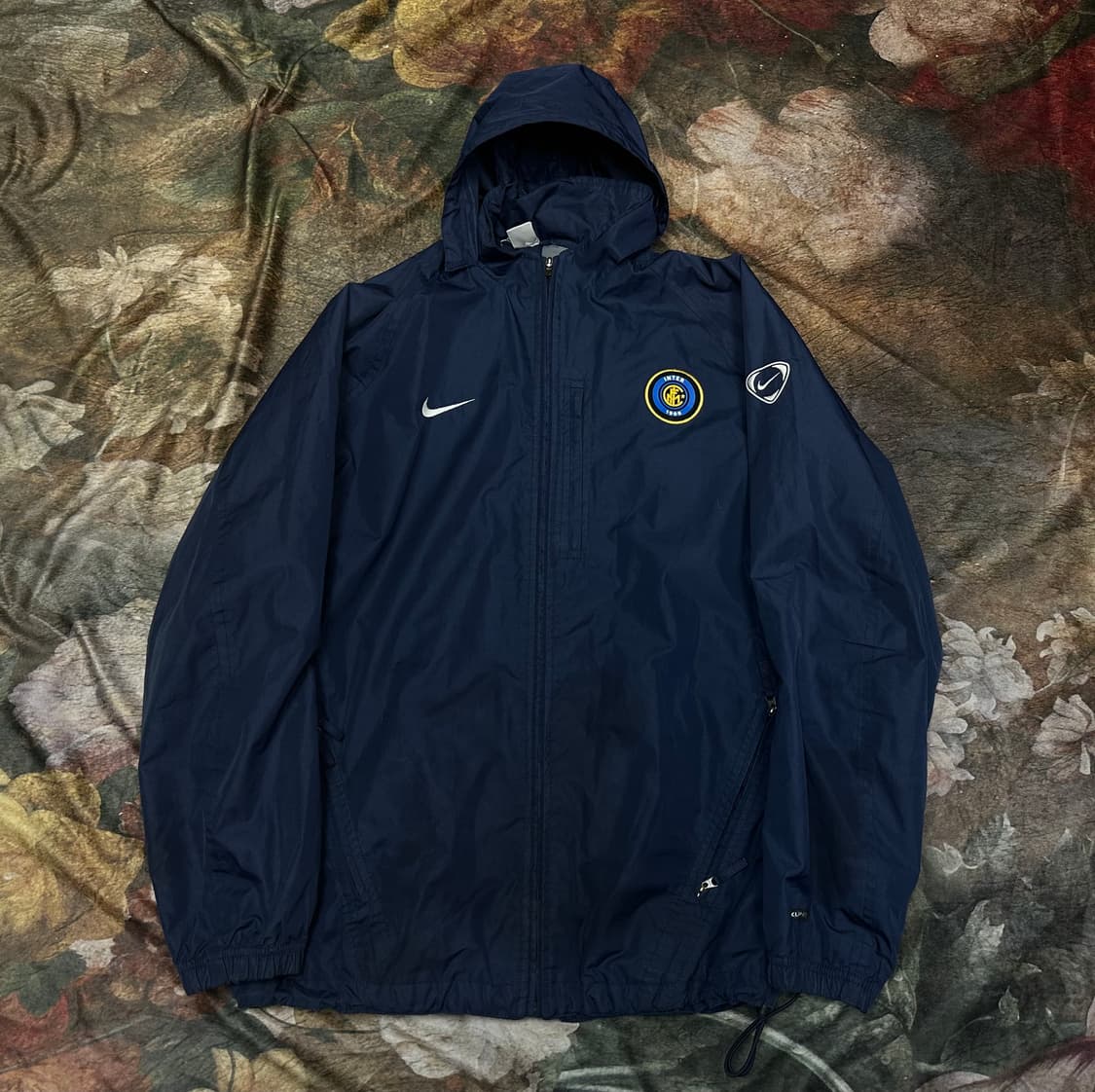 나이키 빈티지 올드스쿨 인터밀란 네이비후드바람막이 M 상품이미지1