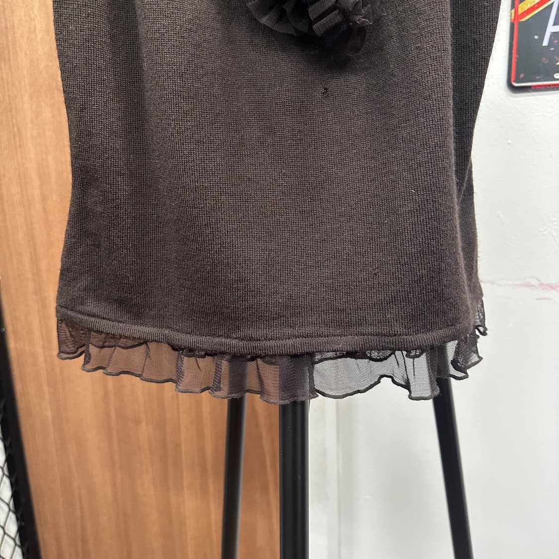 Brown Knit Sleeveless Top 상품이미지5
