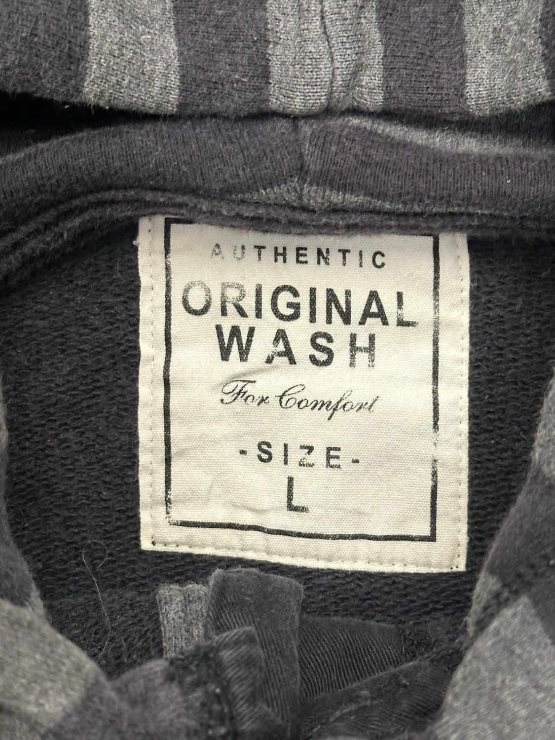 L)유니클로 스트라이프 헨리넥 후디 상품이미지3