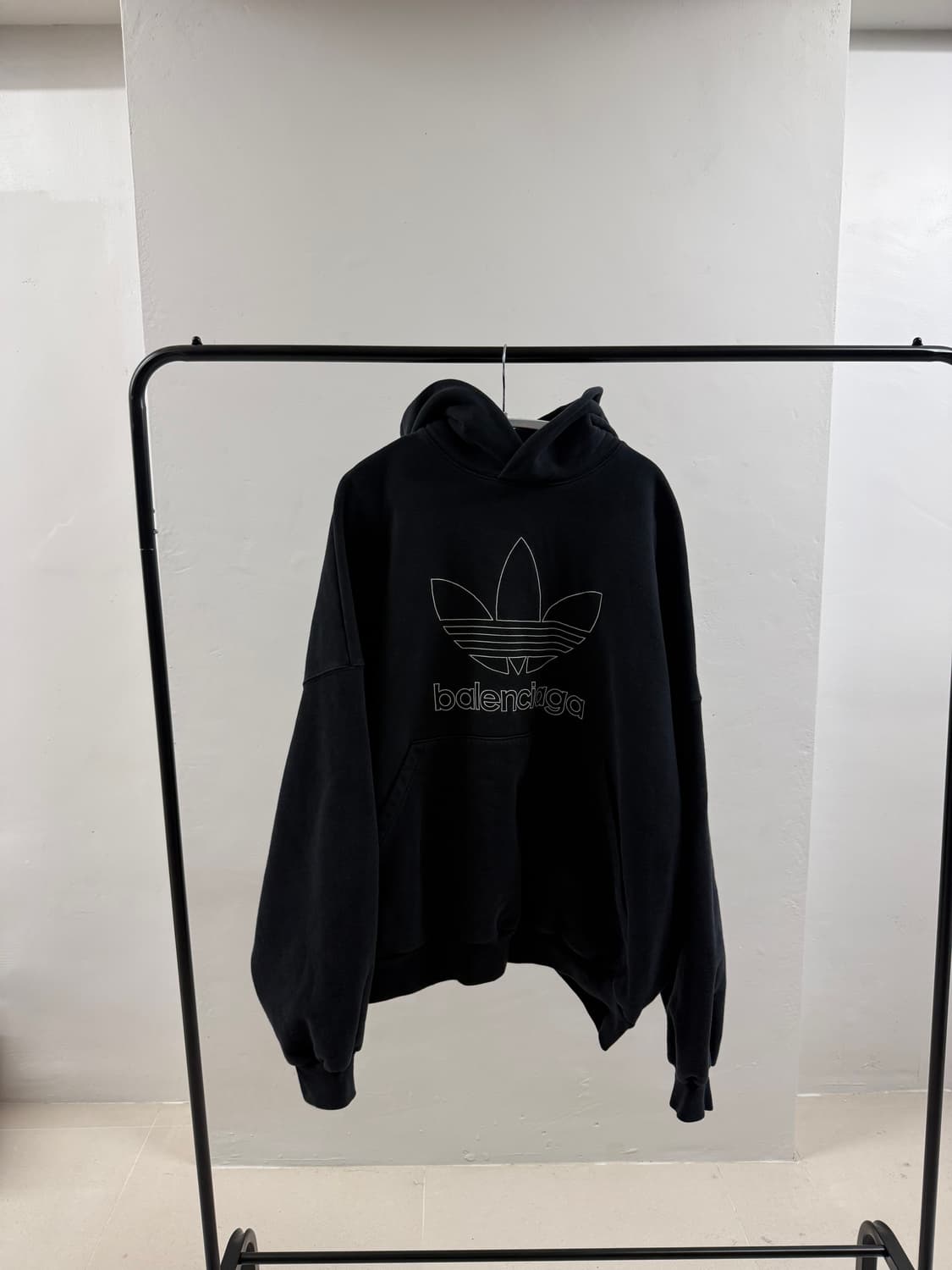 (2) 발렌시아가 아디다스 콜라보 후드티 블랙 상품이미지1