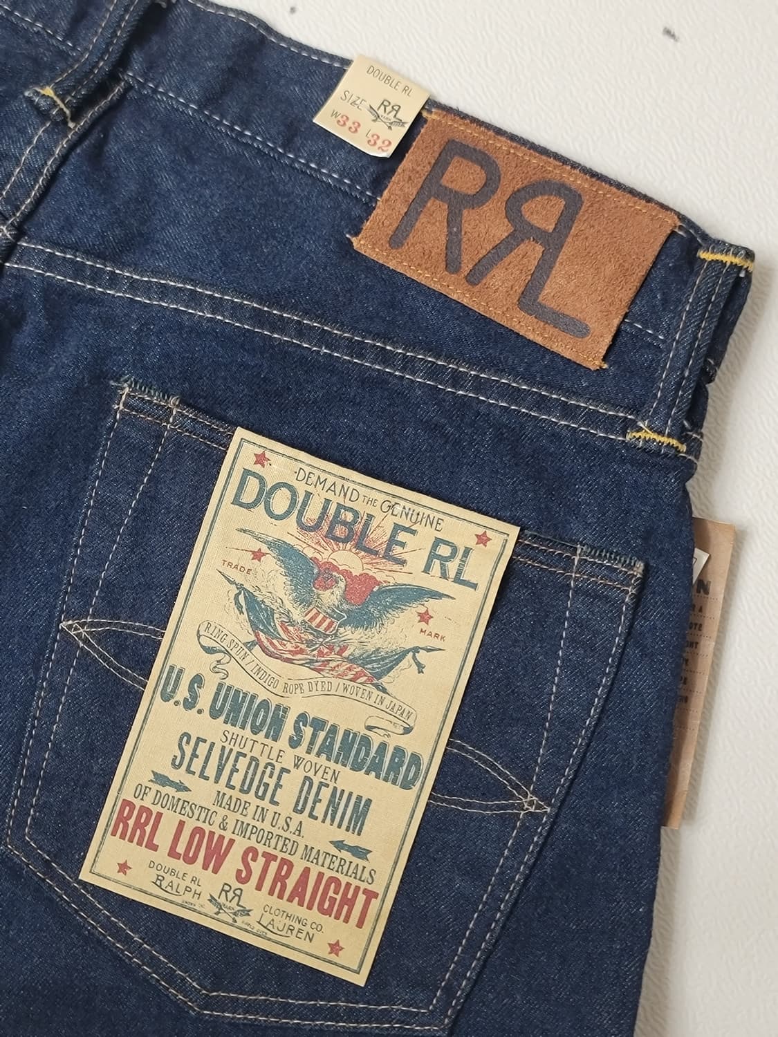 더블알엘 RRL 로우스트레이트 셀비지진(원워시) 상품이미지6