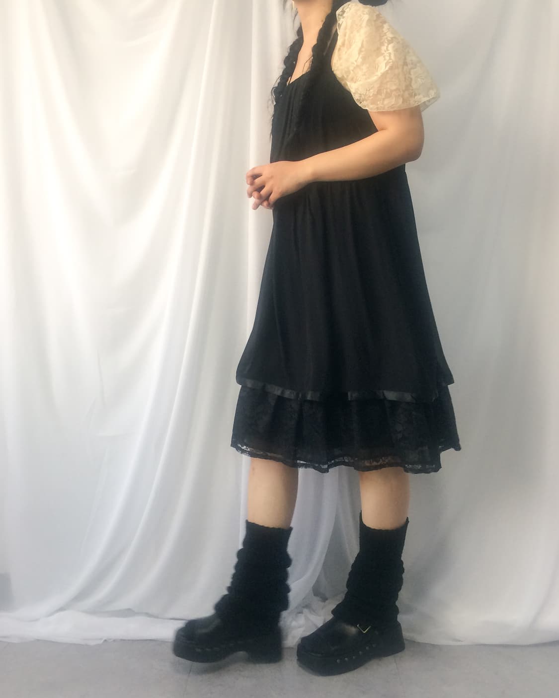Lace bolero layered sleeveless onepiece 상품이미지10