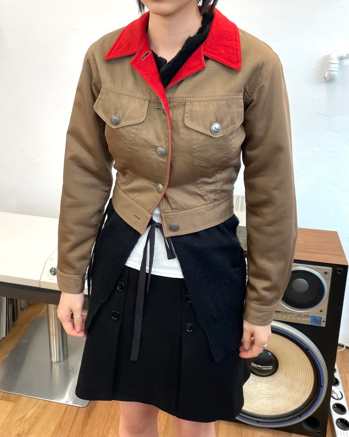 [42] 장폴고티에 울 코튼 리버시블 크롭 자켓 상품이미지6