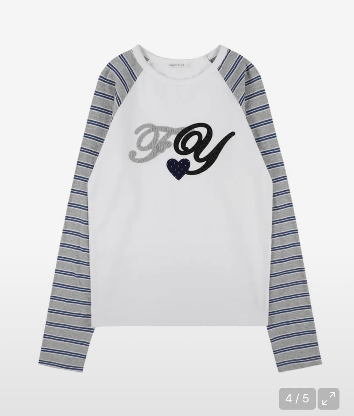 팬시클럽 FY 패치 스트라이프 레글런 티 상품이미지1