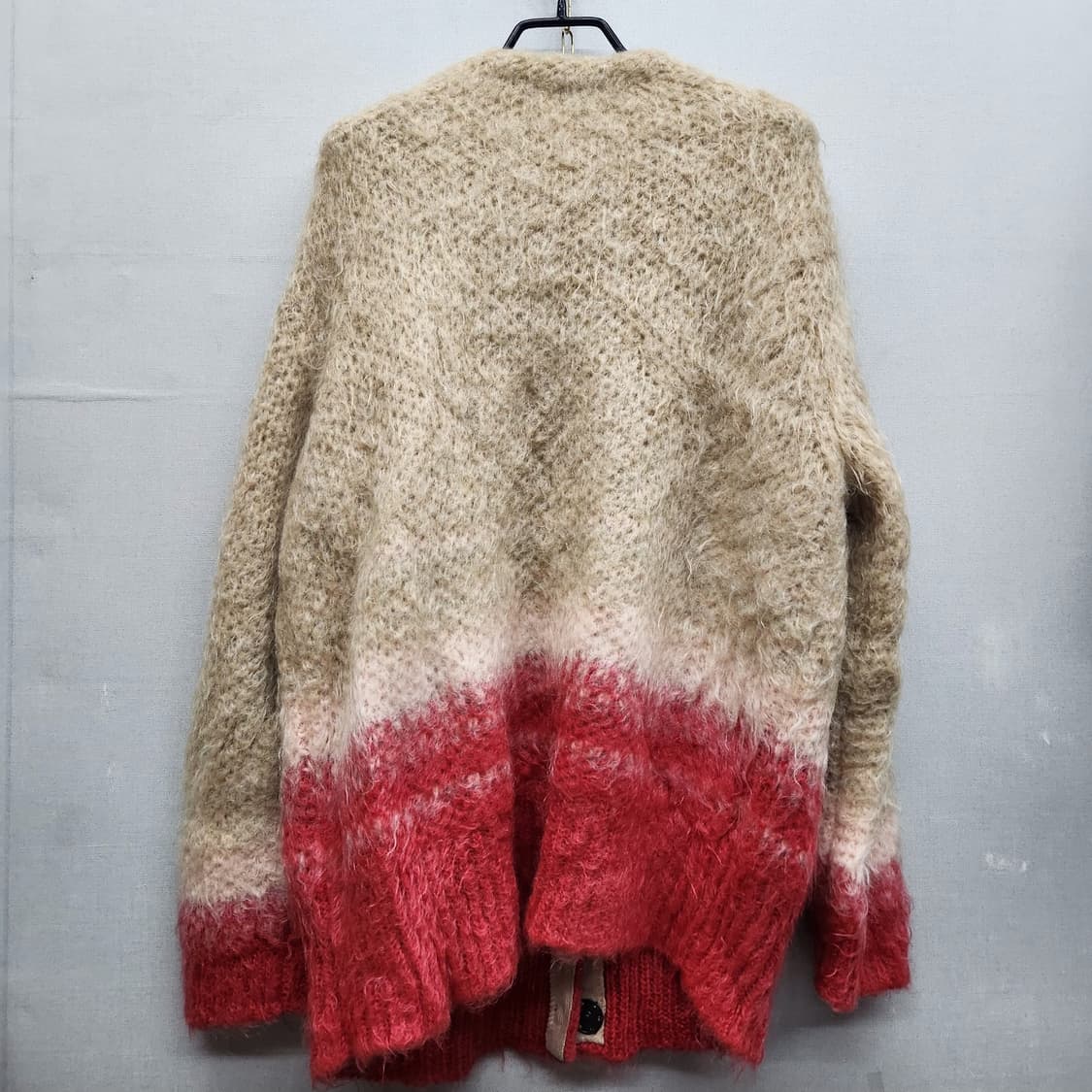 오즈세컨 빈티지 투톤 니트 롱 가디건 L 상품이미지3