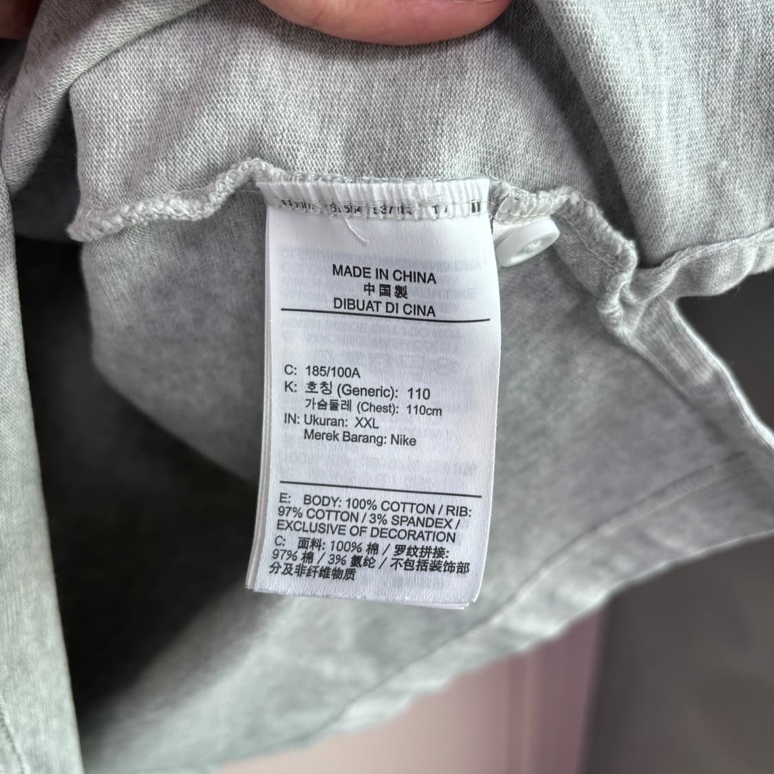 나이키 스우시 빅로고 럭비티 롱슬리브 그레이 상품이미지3