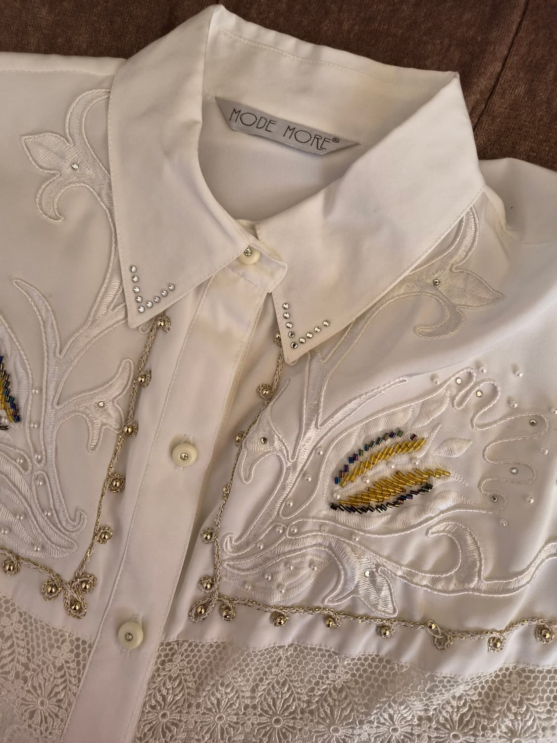 Mode More 여성 빈티지비즈케이프블라우스 FREE 상품이미지8