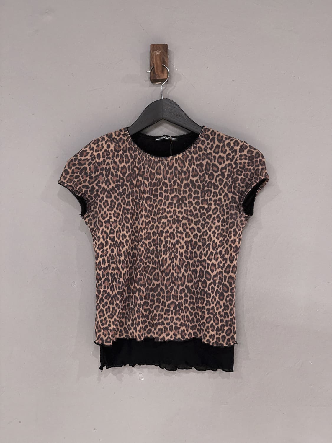 leopard layered detail top  상품이미지4