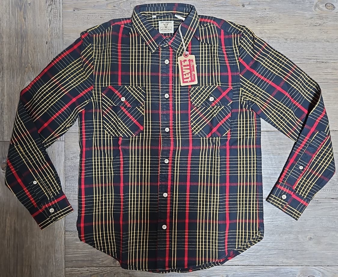 리바이스 LVC 1950's 숏혼 셔츠 멀티 체크 S 상품이미지1