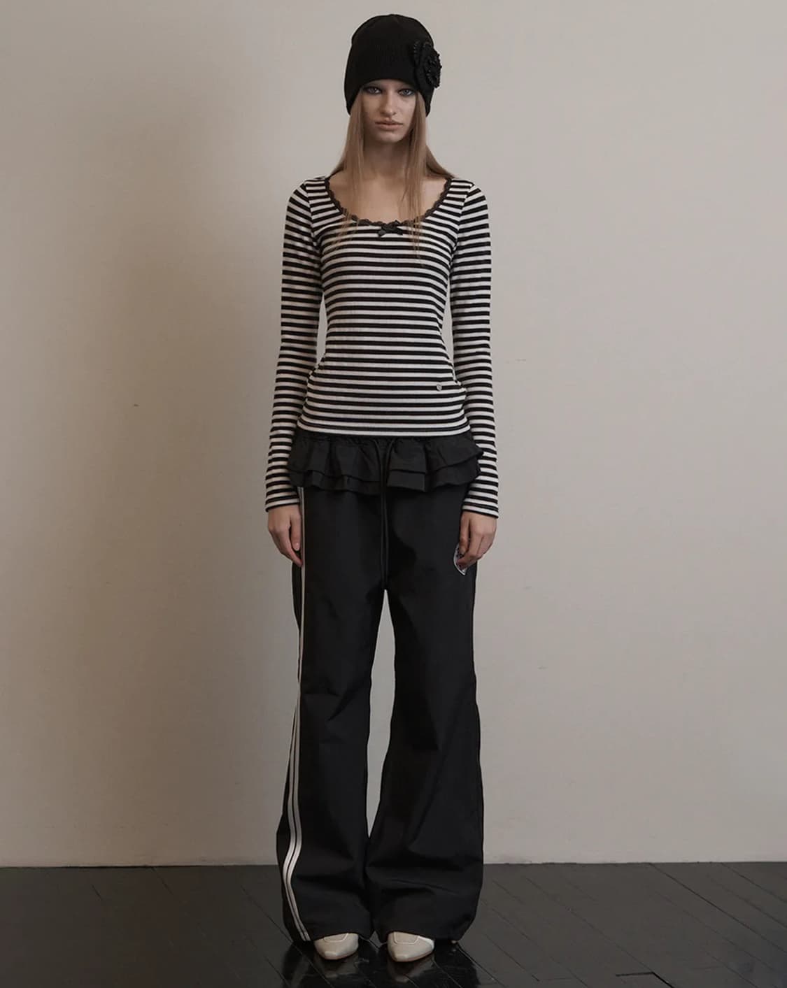 셋업이엑스이 프릴 스포티 팬츠 기모X 트랙팬츠 상품이미지6