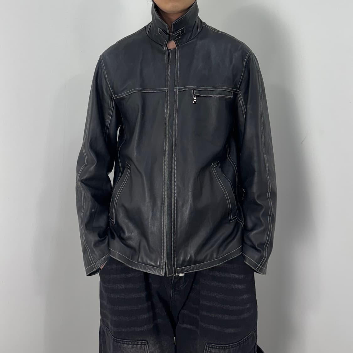 Vtg Sheep Skin Leather Jacket 상품이미지2