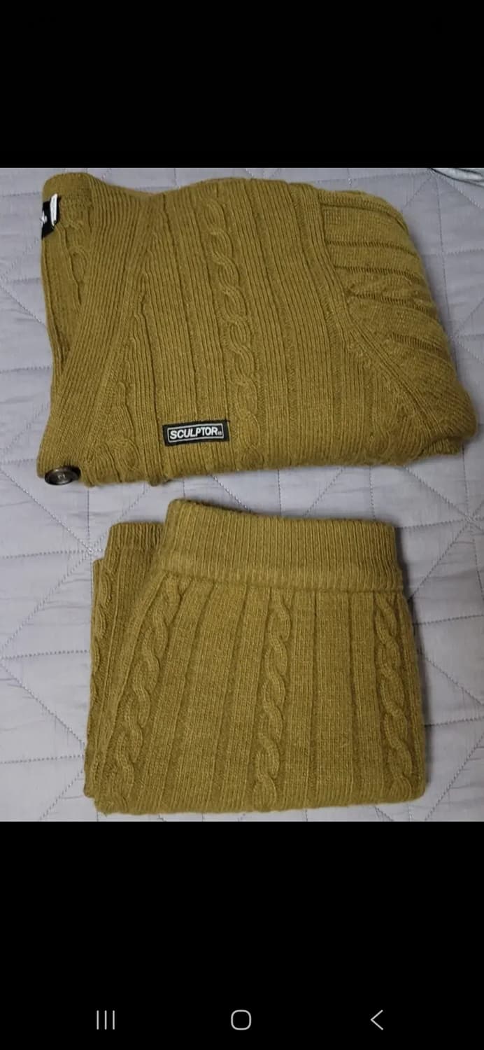 스컬프터 니트 가디건 스커트 투피스 상품이미지2