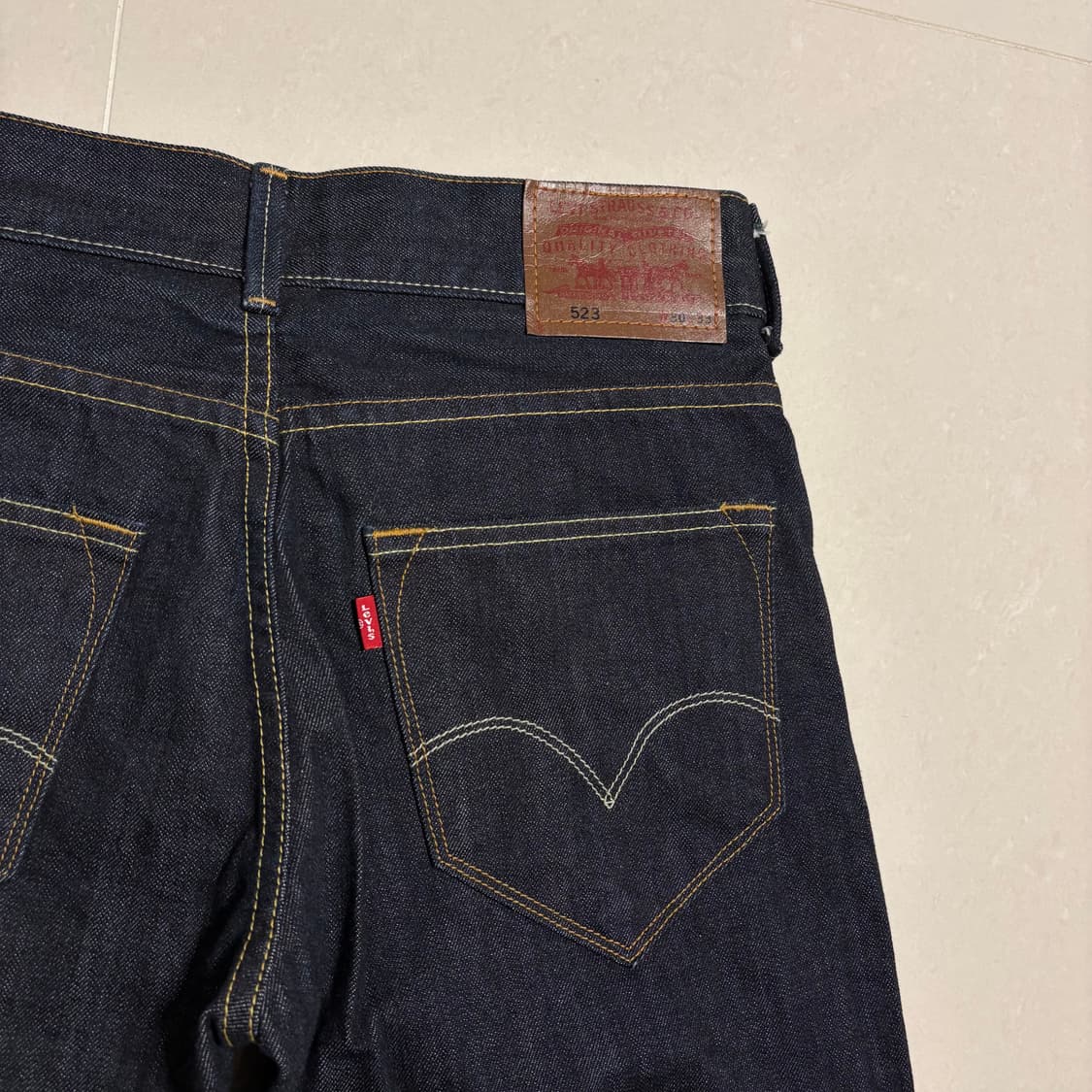 정품 리바이스 523 스트레이트 스티치 진 생지 데님팬츠 청바지 30인치 상품이미지6