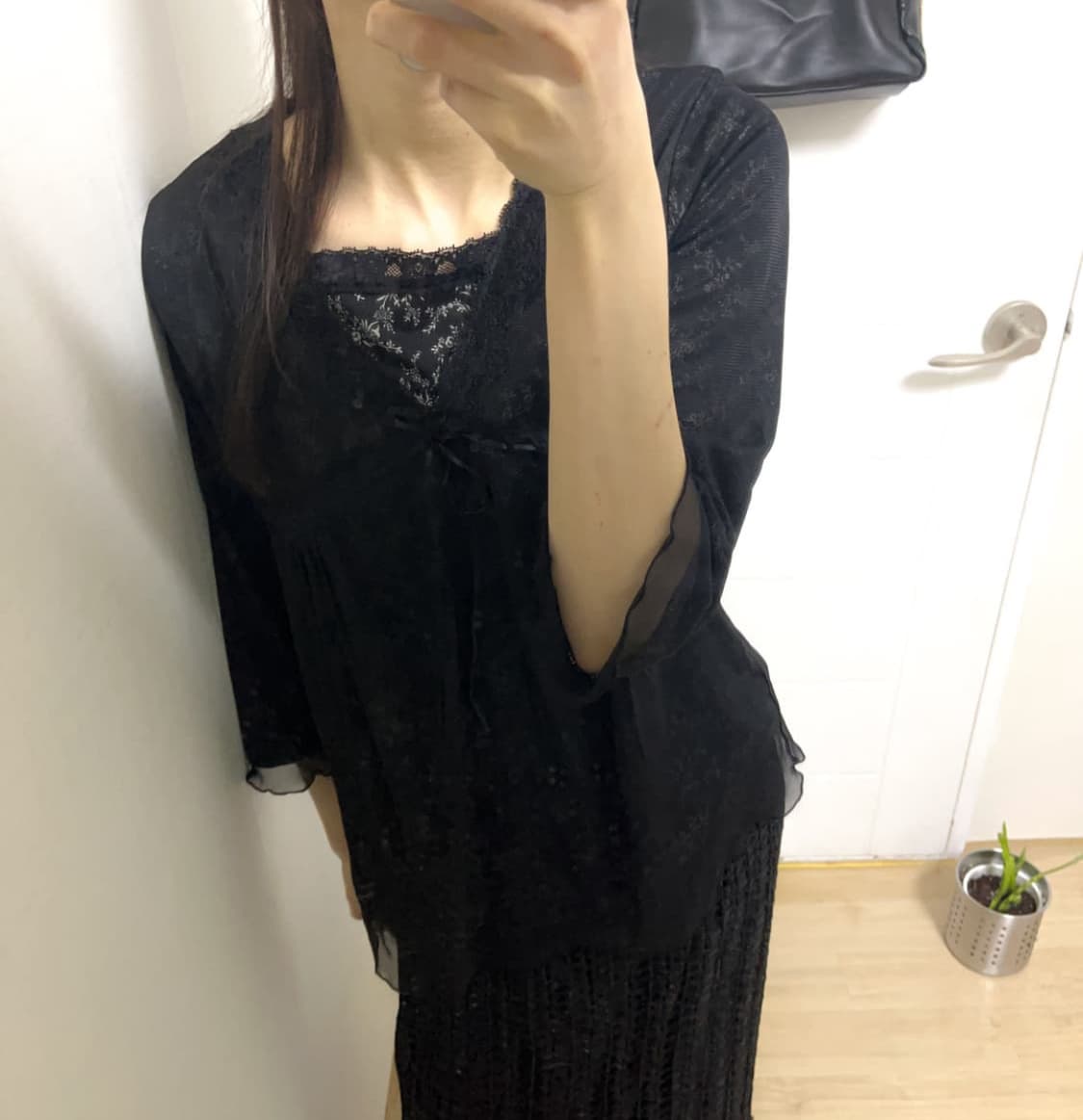 빈티지 레이스 티 상품이미지1