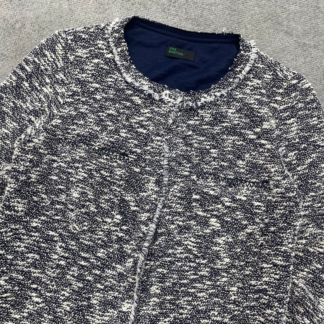 90 베네통 트위드 자켓 상품이미지3