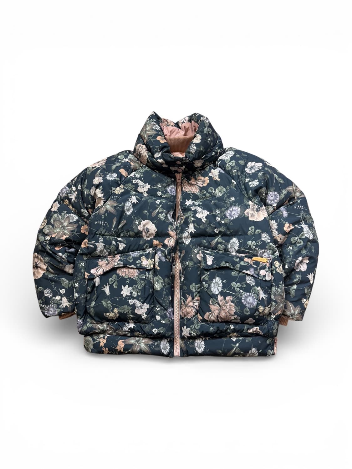 써스데이 아일랜드 플라워 패턴 덕다운 패딩 상품이미지1