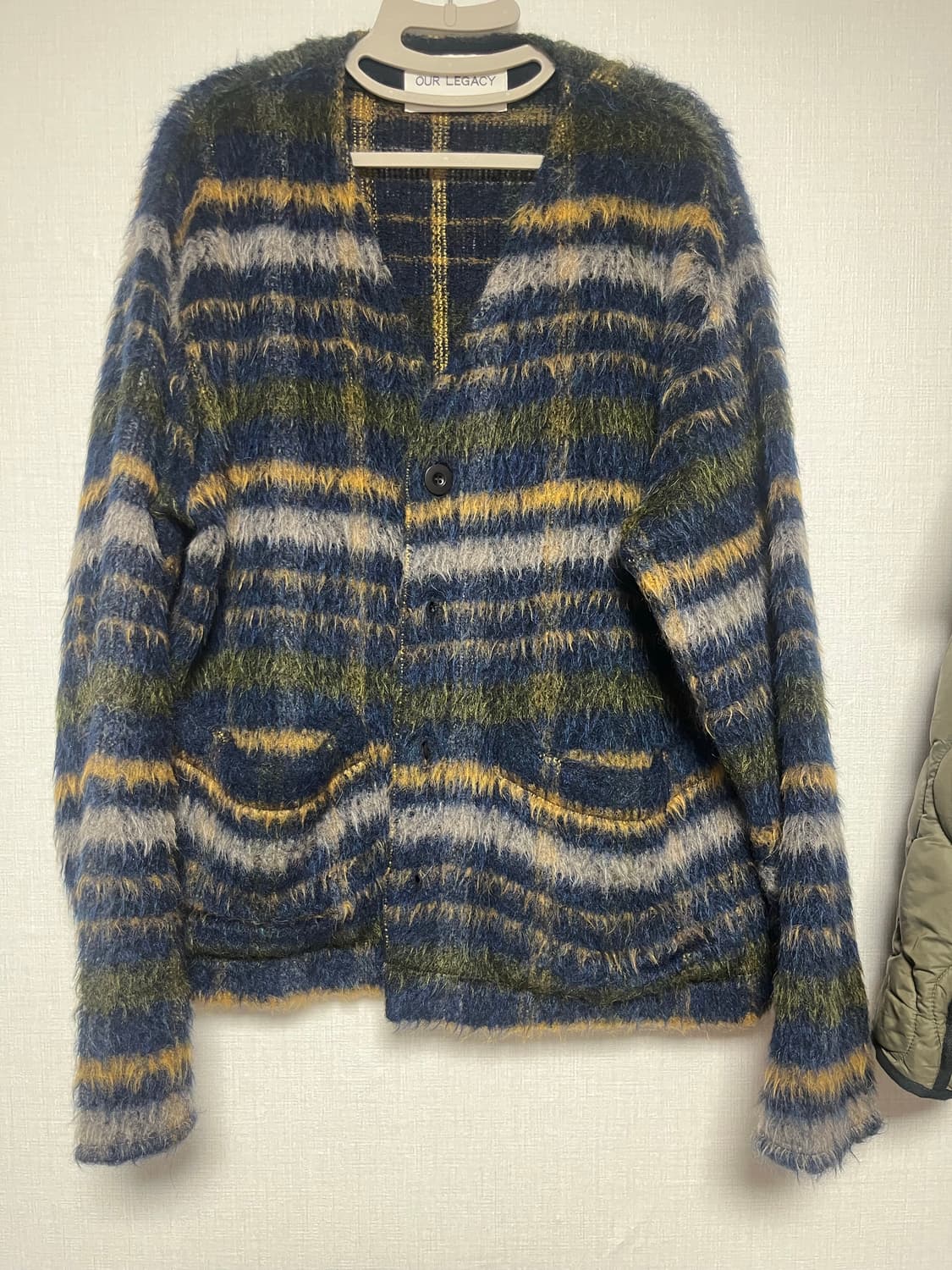 아워레가시 17FW 체크 모헤어 가디건 상품이미지1