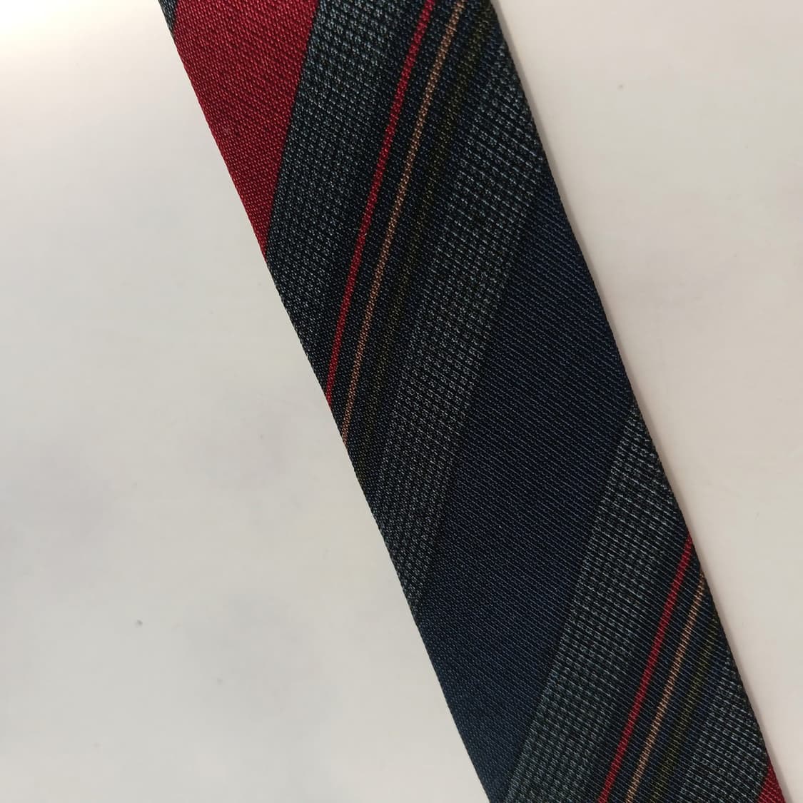 피에르 발망 실크 네이비 스트라이프 넥타이 8.4cm A등급 E820 상품이미지9