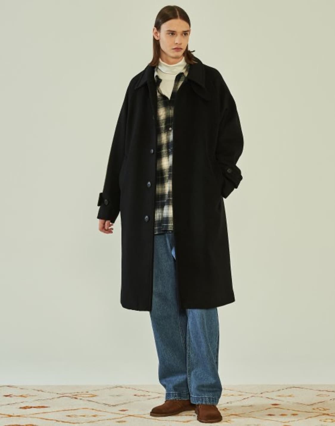 HIS 헤지스 발마칸 코트 네이비 M 상품이미지1